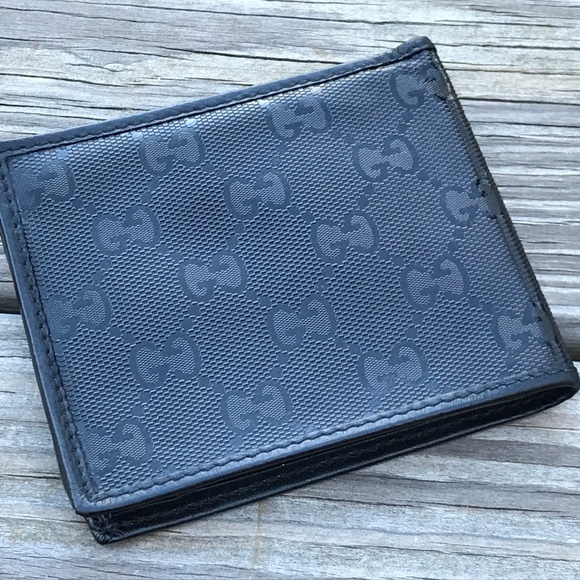 Gucci Other - Gucci Men Wallet Authentic Black Bi fold Card Hold